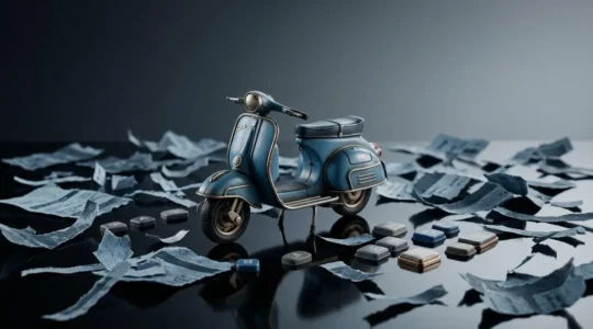 Concept symbolisant le piège des offres d'assurance trompeuses pour scooters